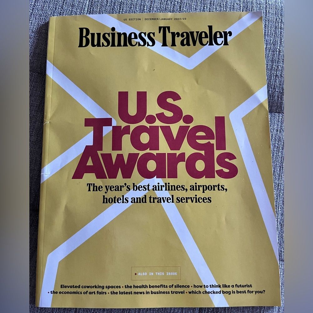 Business Traveler December/January 2022/23 Magazine US Travel Awards